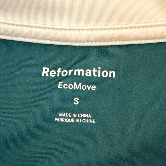 REFORMATION EcoMove Leslie Zip-Front Activewear Dress in Color Pine. Size Small. - Picture 7 of 10